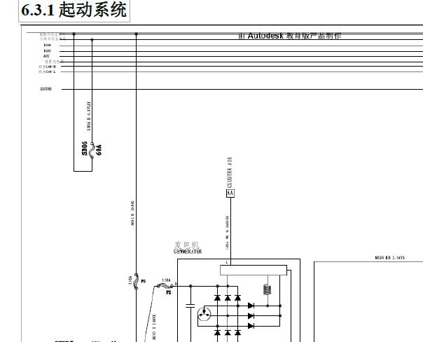 2016年长安CS75起动机和网络通讯电路图