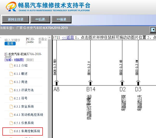 2018-2019年长安欧尚X70A车窗电路图