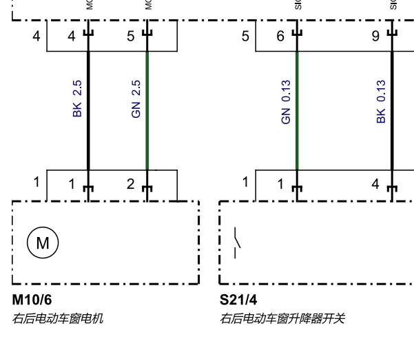2020年奔驰C200车窗电路图