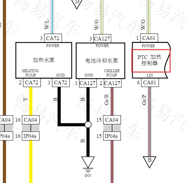 2018年吉利帝豪EV PTC电路图