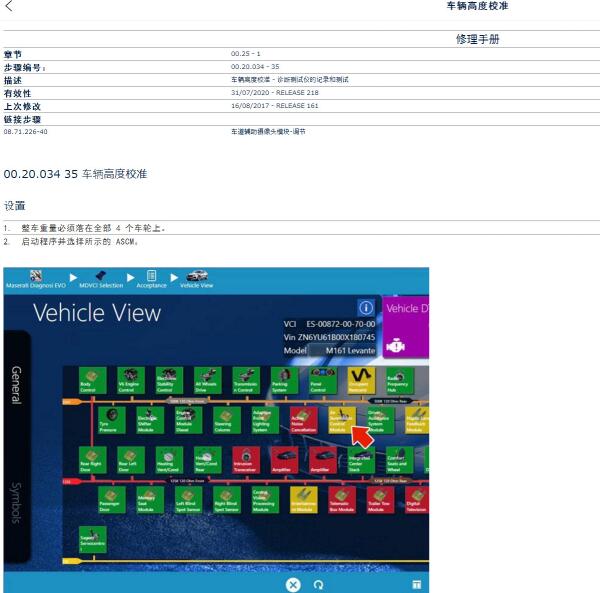 2017年玛莎拉蒂莱万特悬架高度传感器匹配资料