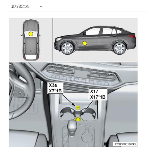 2020年宝马X6 USB位置