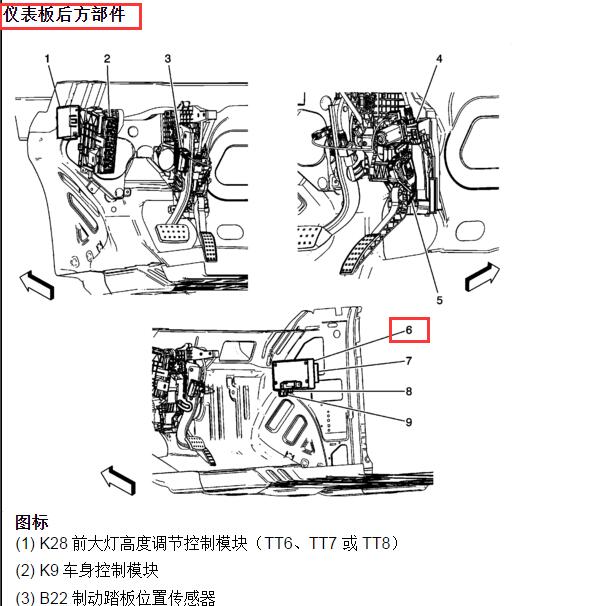 2011年凯迪拉克RX3吉安星模块位置