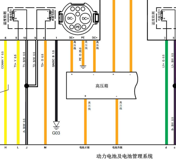 2017年野马T70EV 新能源系统电路图