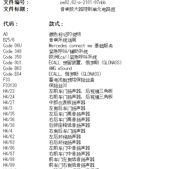 2018年奔驰GLE400音响功放电路图