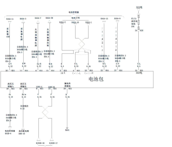 2015年比亚迪唐电池包电路图