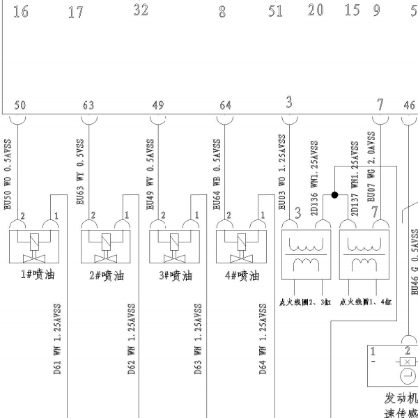 2011年长安JL466Q4发动机电路图