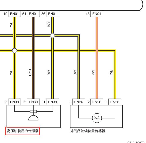 2018年华晨中华V7油轨压力传感器电路图