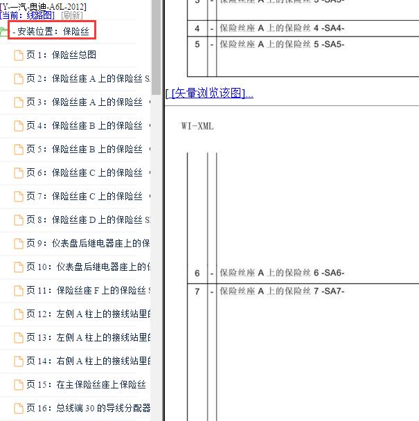 2011-2013年奥迪A6L 机舱保险说明.