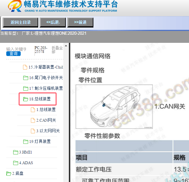 2021年理想汽车理想ONE 网关位置
