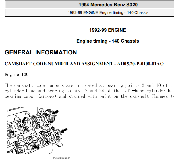 1994年奔驰S320发动机正时资料