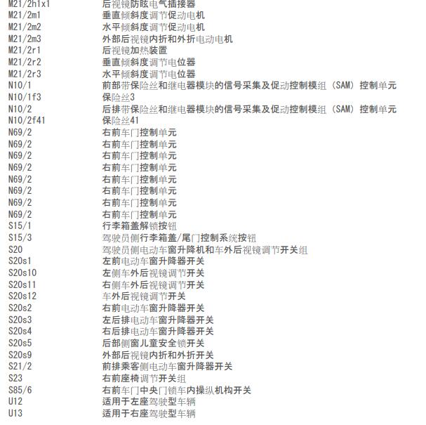 2011年奔驰C180K车窗升降器电路图