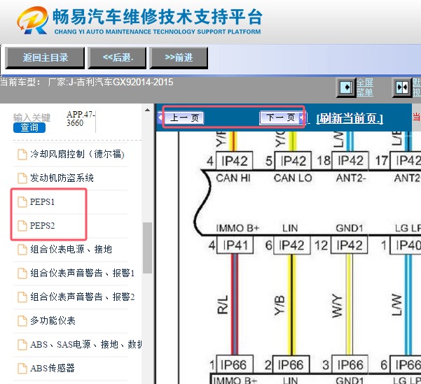 2014-2015年吉利GX9智能钥匙电路图