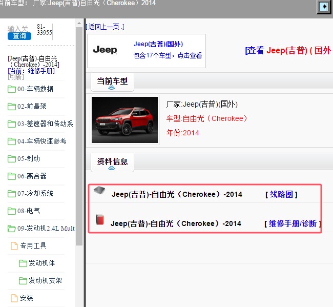 2014年Jeep(吉普)-自由光 维修手册和电路图