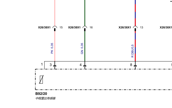 2023年奔驰E300L雷达电路图