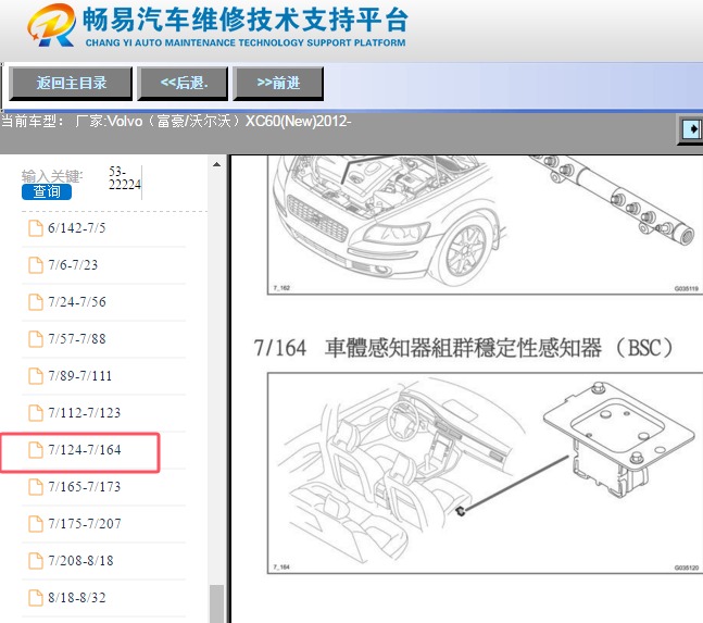 2012年沃尔沃XC60横摆率传感器位置