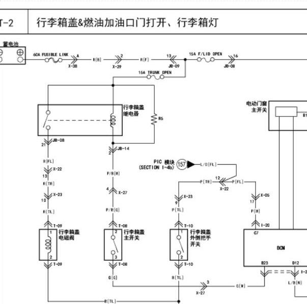 2004年起亚欧菲莱斯行李箱电路图