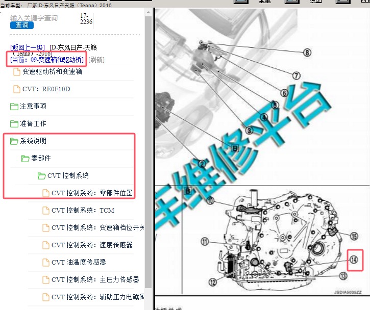 2016年日产天籁车速传感器位置