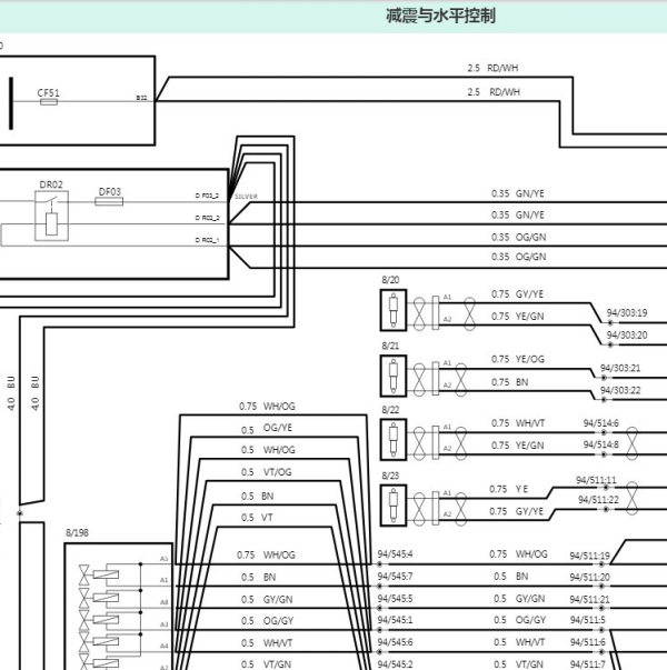 2015年沃尔沃XC90 悬架电路图