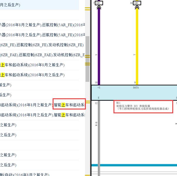 2013年丰田RAV4车门接收器电路图