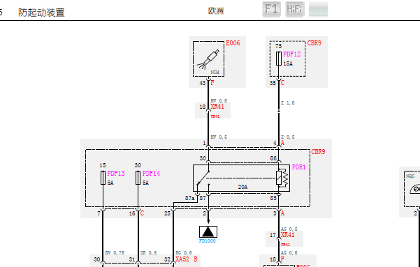 2008年法拉利F430遥控和防盗电路图资料