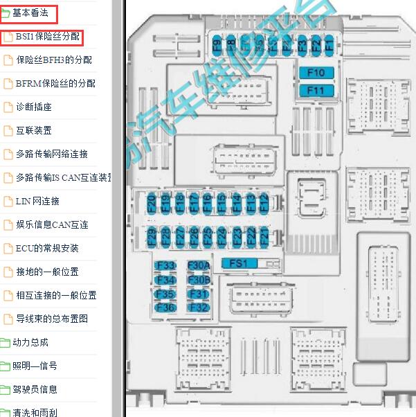 2017年标致308 BSI插头资料