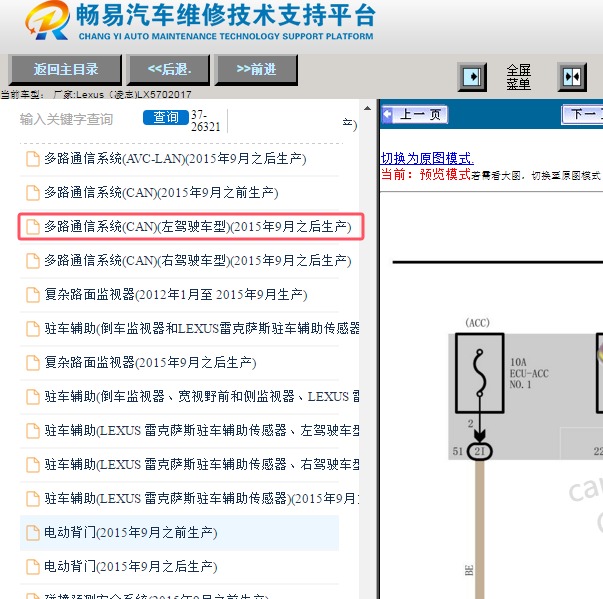 2017年雷克萨斯LX570通讯电路图