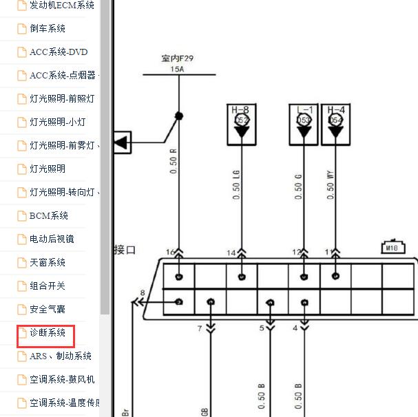 2010-2016年江淮和悦RS诊断系统电路图