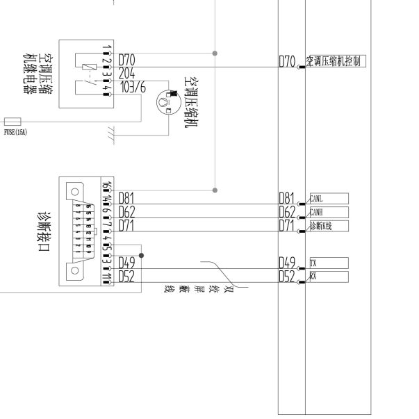 2019年福田祥菱M 4W12M1发动机通讯电路图