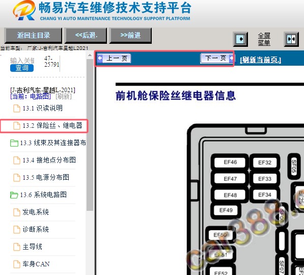 2021年吉利星越L保险丝说明和位置