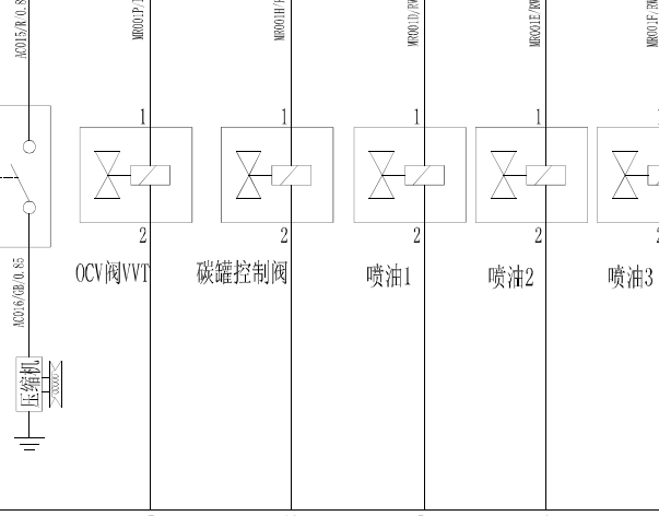 13年北汽威旺205伟世通发动机碳罐电磁阀线路图