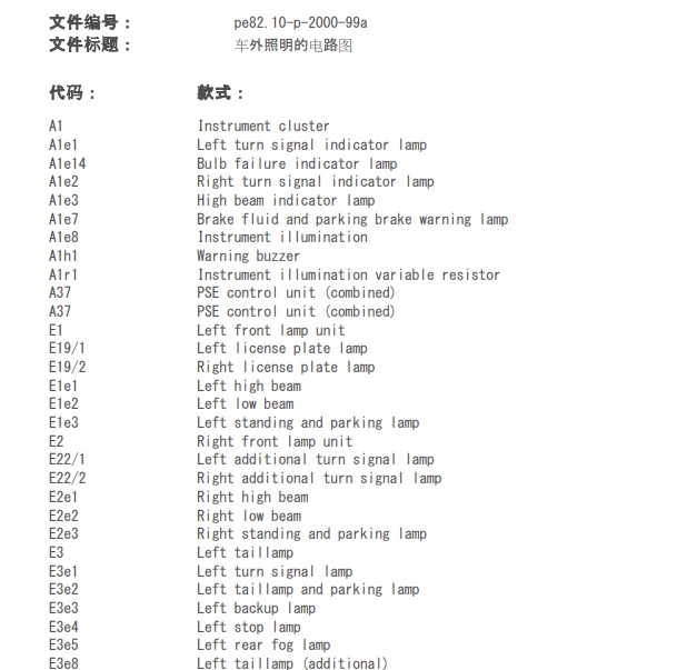 2001年奔驰E240大灯电路图