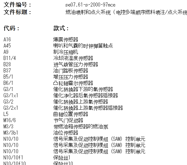 2015年奔驰 smart fortwo 发动机电路图