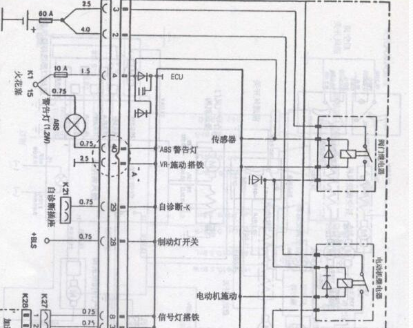 上海汇众伊思坦纳ABS和仪表电路图