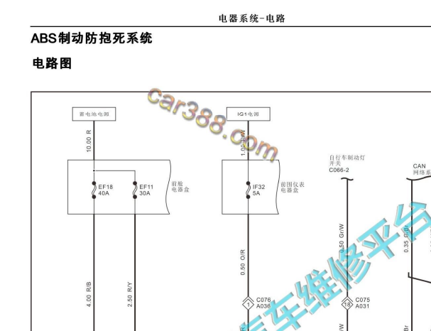 2020年福田拓陆者ABS电路图