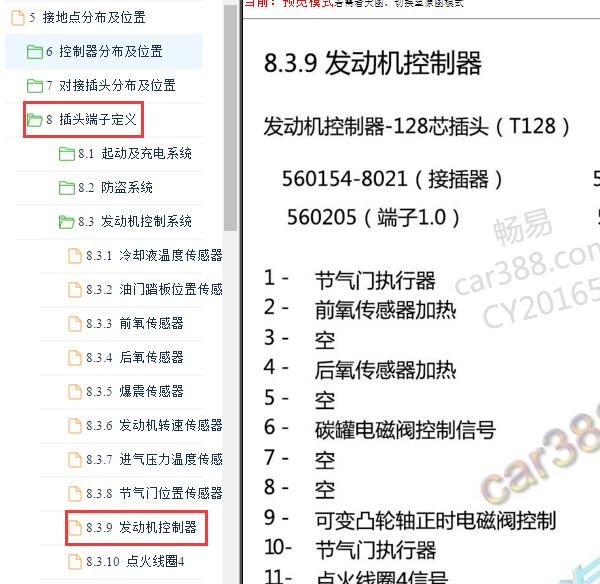 2020-2021年北京智达X3发动机针脚定义