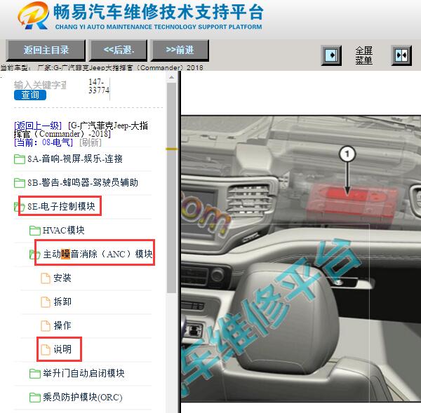 2018年吉普大指挥官降噪模块位置