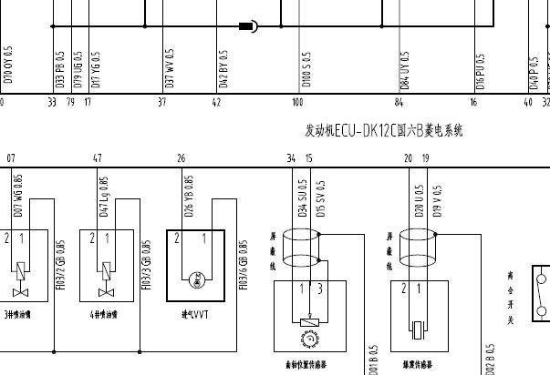 2021年长安新豹 DK12C发动机电路图资料