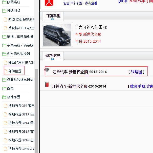 2013-2014年福特新世代全顺全车电路图和部件位置