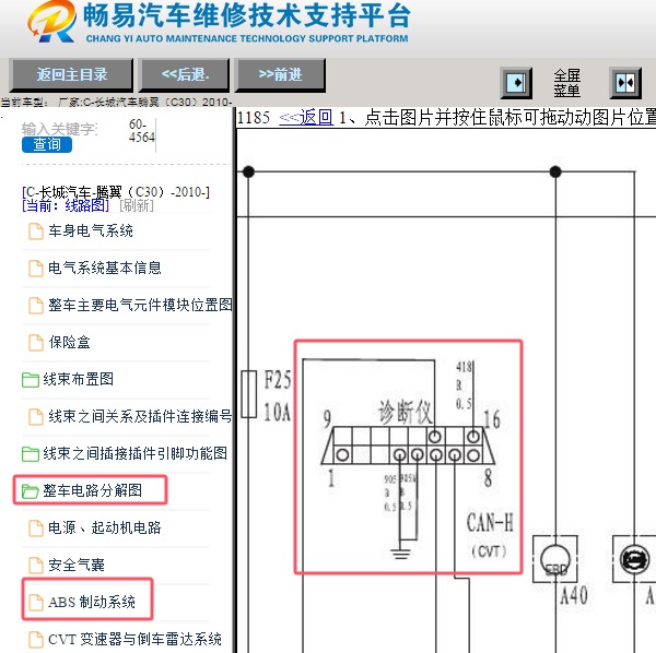 2010年长城汽车腾翼C30 CAN通讯电路图