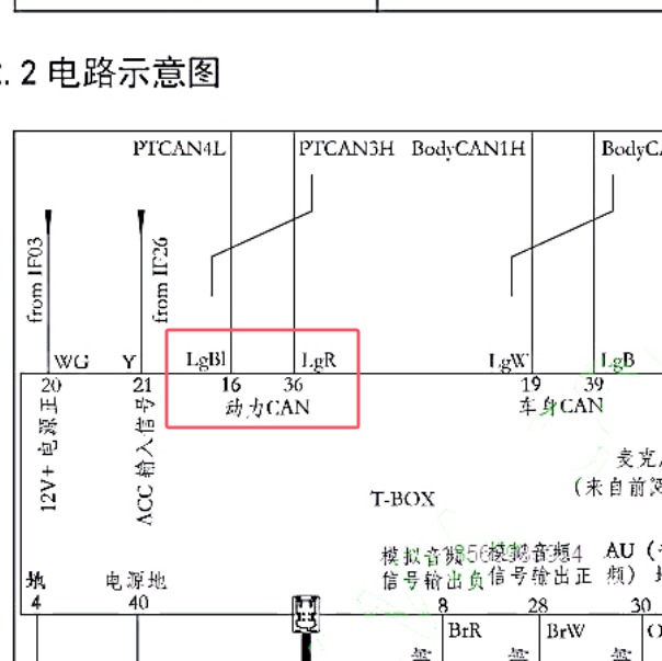 2021年东风风光500发动机通讯电路图
