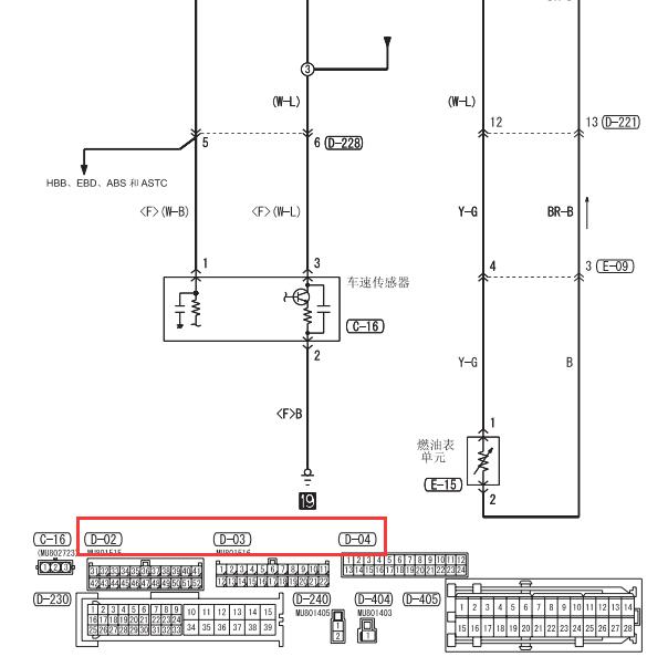 2011年三菱帕杰罗仪表电路图