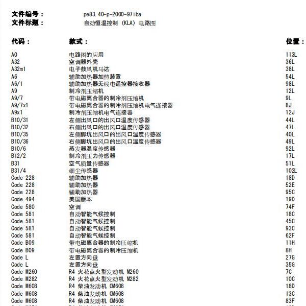 2019年奔驰A200L空调系统电路图