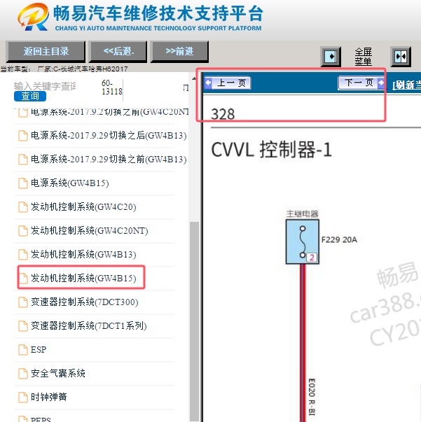2017年长城汽车哈弗H6 CVVL伺服电机电路图