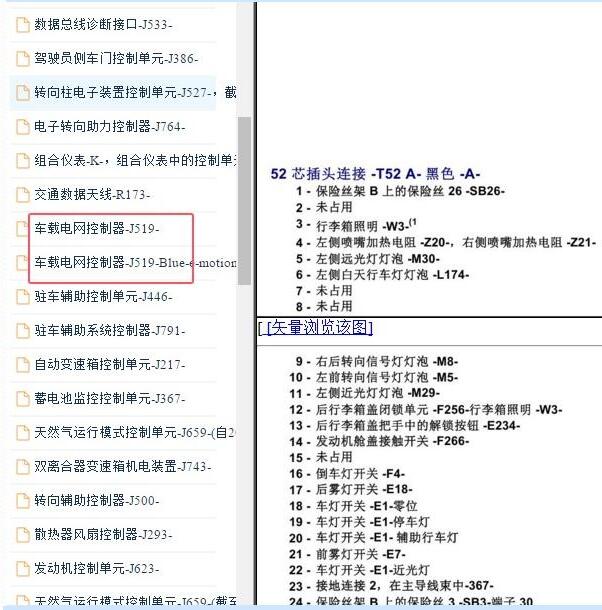 2008-2013年大众高尔夫车身针脚定义