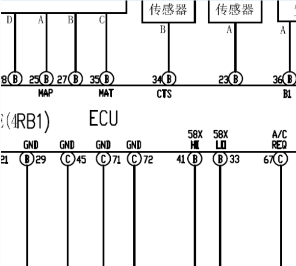 05年猎豹4RB1发动机电路图