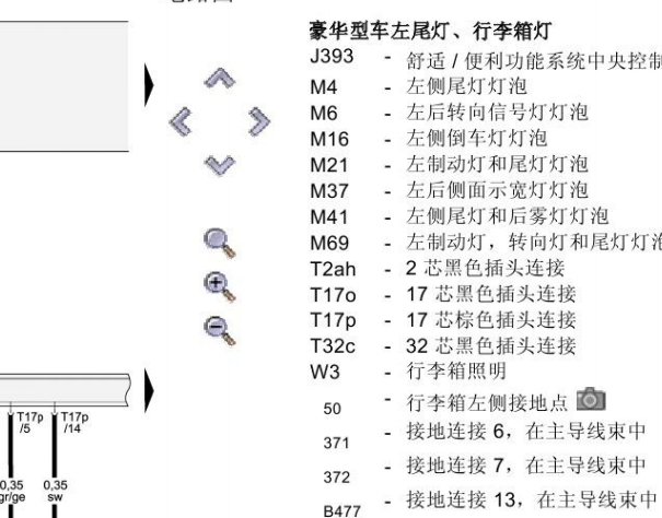 11年奥迪A4L转向灯电路图