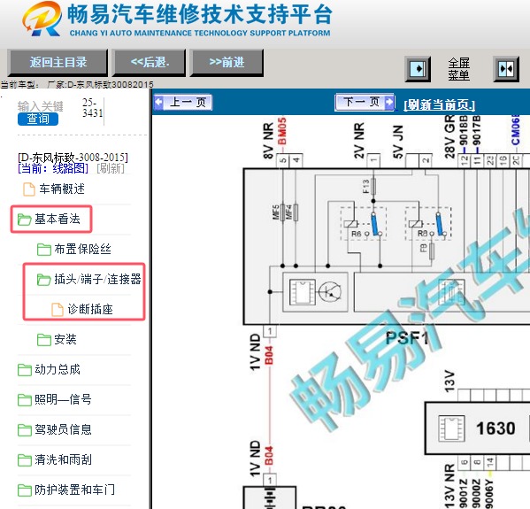 2015年标致3008通讯电路图