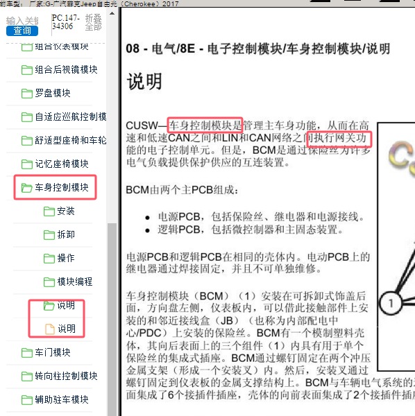 2017年吉普自由光 网关位置
