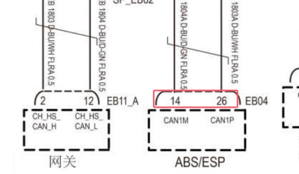 2021年上汽大通V90 ABS电路图资料